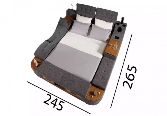 Multifunctioneel bed Tweepersoonsbed Moderne bedframe Bedden 200x200cm Hotel Nieuw