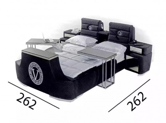 Modern tweepersoonsbed blauw Luxe tweepersoonsbed modern design Bedframe nieuw