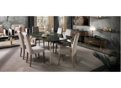 Luxe set eetkamer eettafel stoel XL tafel tafels stoelen hout design 7 delig Nieuw
