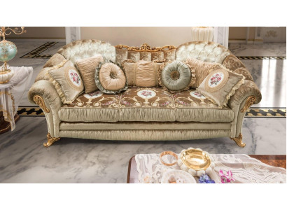Barok Rococo 3-zits bank Stoffen bank Luxe design Italiaanse meubels