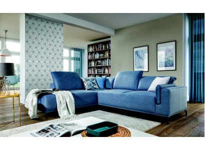 Hoekbank slaapbank bekleding hoekbank zitkussen set bedlade stof nieuw