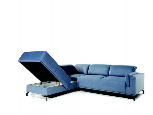 Hoekbank slaapbank bekleding hoekbank zitkussen set bedlade stof nieuw