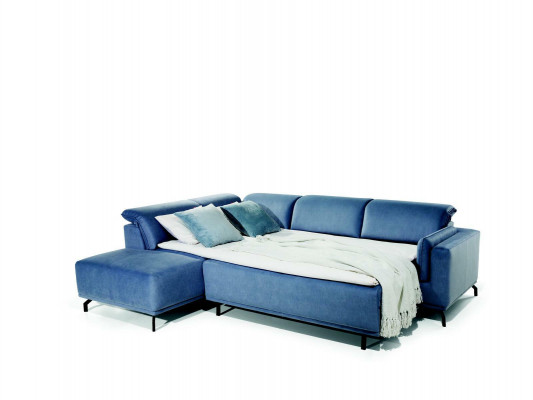 Hoekbank slaapbank bekleding hoekbank zitkussen set bedlade stof nieuw