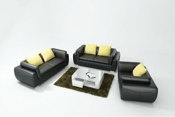 Leren bank bankstel woonlandschap 3+2+1 zits set ontwerp modern bankstel F_3014D
