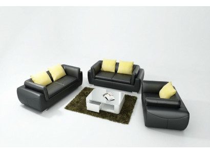 Leren bank bankstel woonlandschap 3+2+1 zits set ontwerp modern bankstel F_3014D