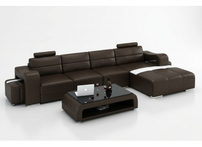 Leren bank Bank woonlandschap Hoekbank Hoekbank Design Moderne Bank F3008C