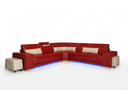 Lederen bank bank woonlandschap hoekbank hoekbankstel ontwerp Modern Sofa F3011B