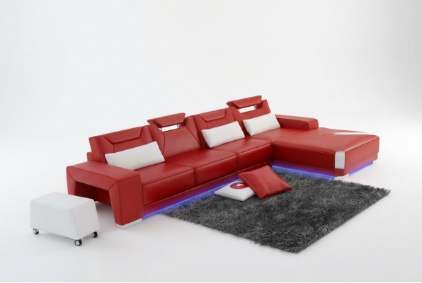 Leren bank Bank Woonlandschap Hoekbank Hoekstel Ontwerp Modern Sofa F3011C