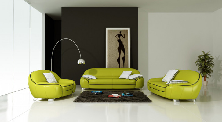 Leren bank bank woonlandschap 3+2+1 zits bankstel design modern sofa F3013