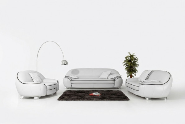 Leren bank bank woonlandschap 3+2+1 zits bankstel design modern sofa F3013