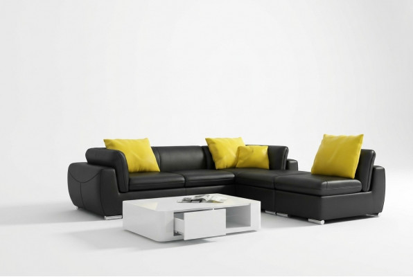 Leren bank Bank Woonlandschap Hoekbank Hoek bankstel Ontwerp Modern Bankstel F3014 nieuw