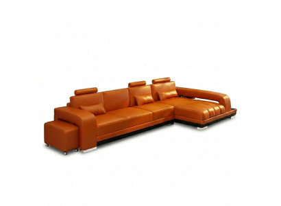 Leren bank Bank Woonlandschap Hoekbank Hoekbankstel Ontwerp Modern Sofa F3017C