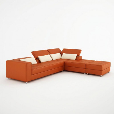 Leren bank Bank Woonlandschap Hoekbank Hoekbankstel Design Modern Bankstel F3018