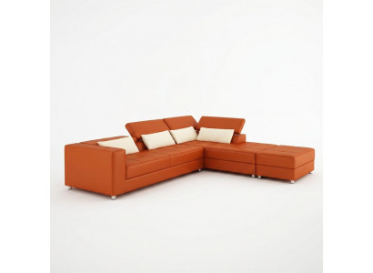 Leren bank Bank Woonlandschap Hoekbank Hoekbankstel Design Modern Bankstel F3018