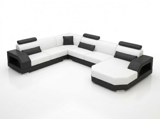 Leren bank Bank Woonlandschap Hoekbank Hoekstel Ontwerp Modern Sofa G8001