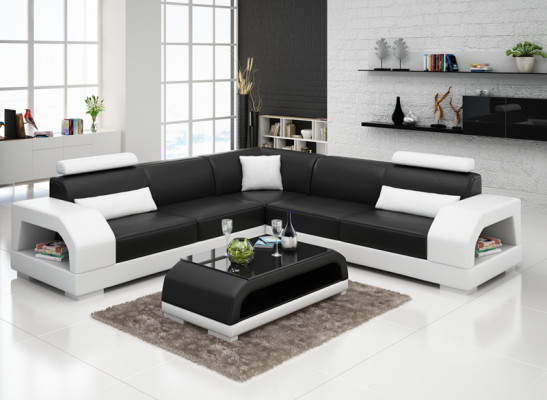 Leren bank Bankstel Woonlandschap Hoekbank Hoek set Design Modern Bank G8001B