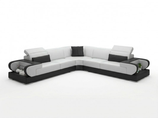 Leren bank Bank Woonlandschap Hoekbank Hoekstel Ontwerp Modern Sofa G8002B