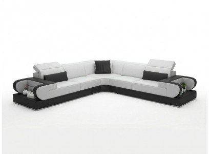 Leren bank Bank Woonlandschap Hoekbank Hoekstel Ontwerp Modern Sofa G8002B