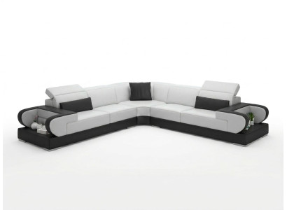 Leren bank Bank Woonlandschap Hoekbank Hoekstel Ontwerp Modern Sofa G8002B