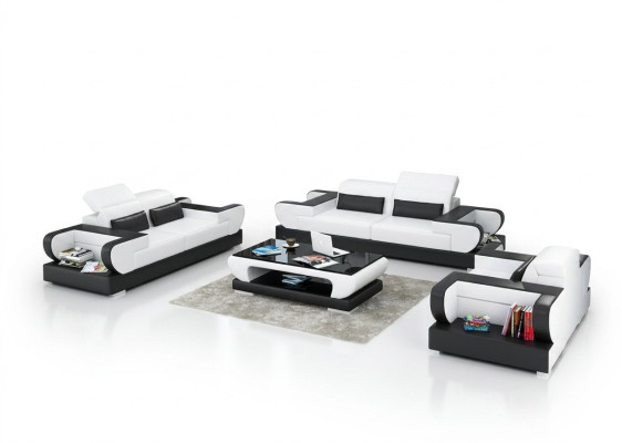Leren bankstel Bank woonlandschap 3+2+1 zitsbank stel Ontwerp Moderne Bank G8002D