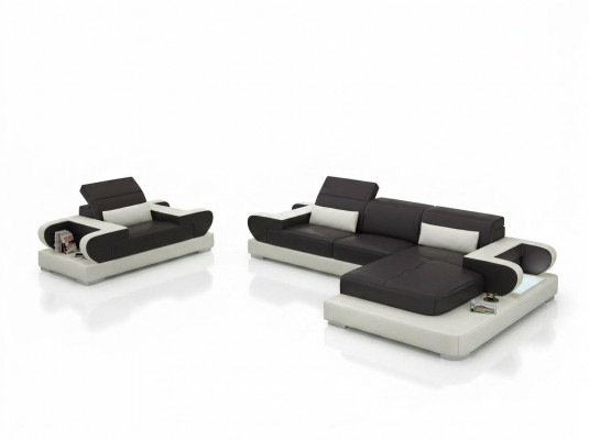 Ontwerp XXL Grote Bank Hoekbank Leren Bank Fauteuil Bekleding Woongebied G8002E