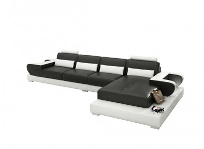 Leren bank Bank Woonlandschap Hoekbank Hoekbank Ontwerp Moderne Bank G8003C