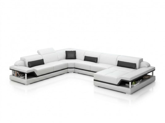 Lederen bank Bank Woonlandschap Hoekbank Hoekbank Set Design Modern Sofa G8004