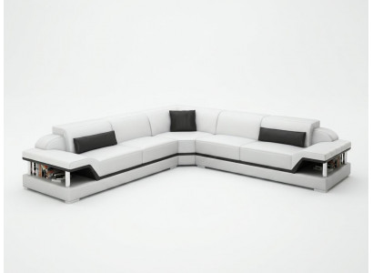 Leren bank Bank Woonlandschap Hoekbank Hoekstel Ontwerp Modern Sofa G8004B