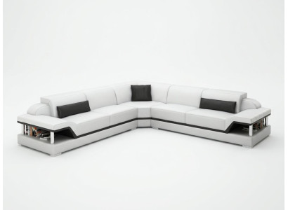 Leren bank Bank Woonlandschap Hoekbank Hoekstel Ontwerp Modern Sofa G8004B
