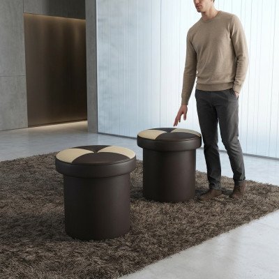 Ontwerp gestoffeerde voetenbank Ottomaans Stoel Chaise Gestoffeerd FT008
