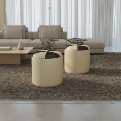 Ontwerp Beklede Voetenbank Ottomaanse Zit Chaise Gestoffeerde Pufa FT009