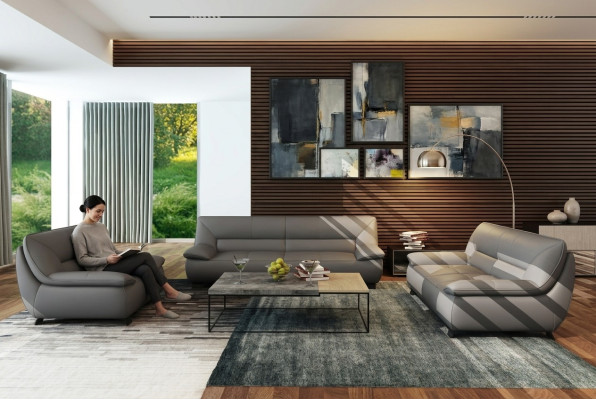 Sofa Bank Bekleding 3-Zits Leerbanken Bankstellen Zitontwerp