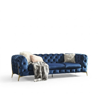Chesterfield Edle Designer Bank Bekledingsstof Textiel Fluweel Bankstel Luxe Bankstellen
