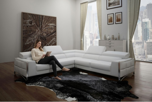Ledersofa Bankstel Woonlandschap Hoekbank Hoek Garnituur Design Modern Sofa 1504B