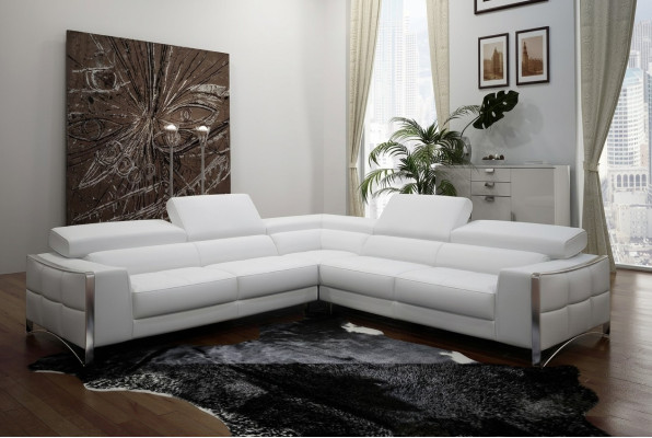 Ledersofa Bankstel Woonlandschap Hoekbank Hoek Garnituur Design Modern Sofa 1504B
