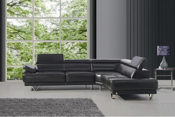 Multifunctionele bank hoekbank Media TV bank Leren bankstel 291 x 222 cm L-vorm Nieuw