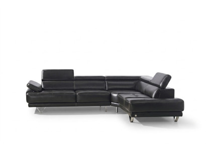 Multifunctionele bank hoekbank Media TV bank Leren bankstel 291 x 222 cm L-vorm Nieuw