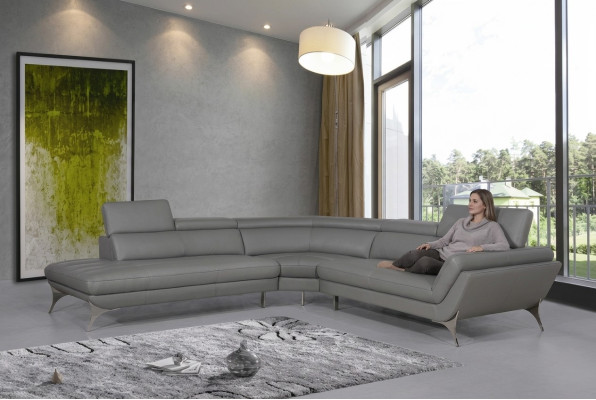 Leren bank Bank Woonlandschap Hoekbank Hoekstel Ontwerp Modern Sofa 1541