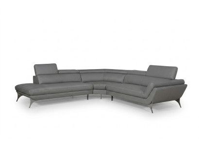 Leren bank Bank Woonlandschap Hoekbank Hoekstel Ontwerp Modern Sofa 1541