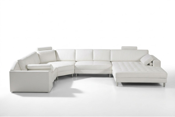 Moderne woonlandschap met Chesterfield knopen leren bank bank bank bekleding