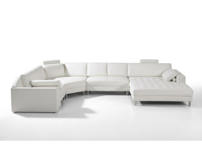 Moderne woonlandschap met Chesterfield knopen leren bank bank bank bekleding