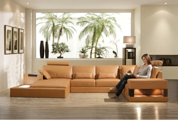 Grote xxl leren bank bank bank bekleding hoek lounge set u vorm woonlandschap