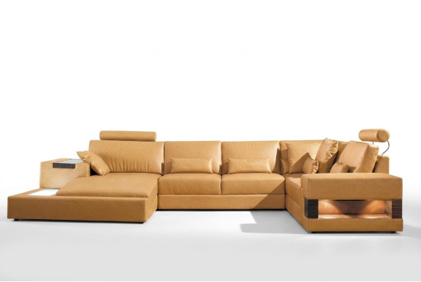 Grote xxl leren bank bank bank bekleding hoek lounge set u vorm woonlandschap