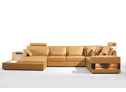 Grote xxl leren bank bank bank bekleding hoek lounge set u vorm woonlandschap