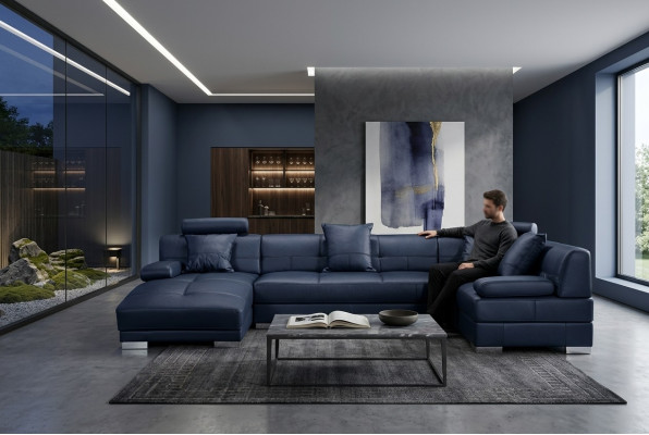 Leren bank Bank Woongebeid Hoekbank Hoekstel Design Modern Decor