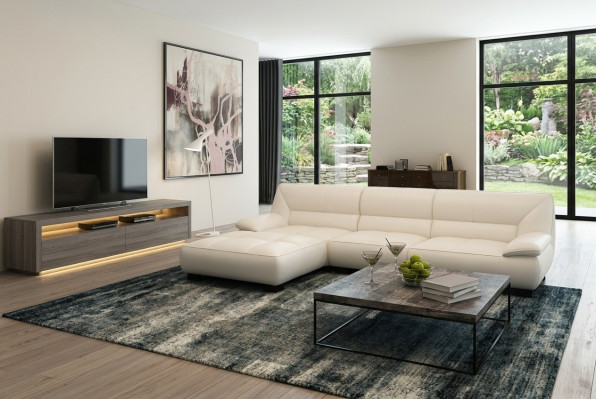 Leren bank Bank Woonlandschap Hoekbank Hoekbank Ontwerp Modern Sofa