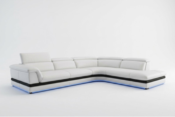 Leren bank Bank Woonlandschap Hoekbank Hoekstel Modern Designbank 5130