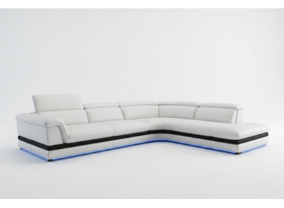 Leren bank Bank Woonlandschap Hoekbank Hoekstel Modern Designbank 5130