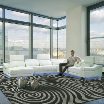 Luxe woonlandschap bank bekleding bank hoekbank zitting hoekbankstel leer