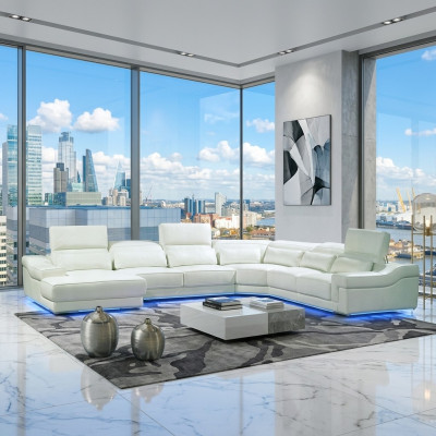 Luxe woonlandschap bank bekleding bank hoekbank zitting hoekbankstel leer